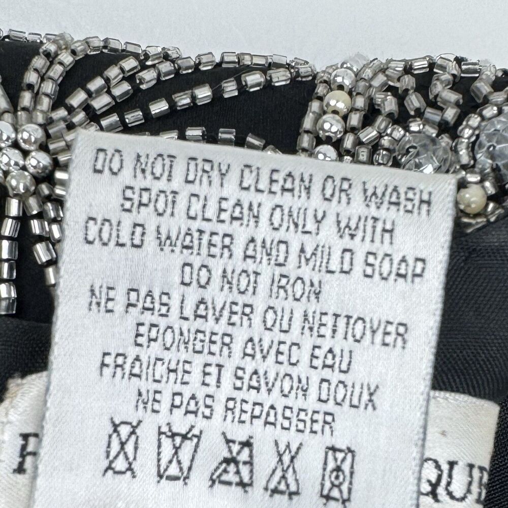 Vintage Papell Boutique Evening Blouse PL Black‎ Mother of the Bride Beaded Glam - Picture 9 of 14